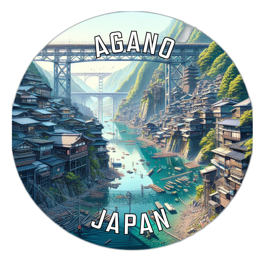 Agano Japan Souvenir Die Cut Flat Magnet Image 1