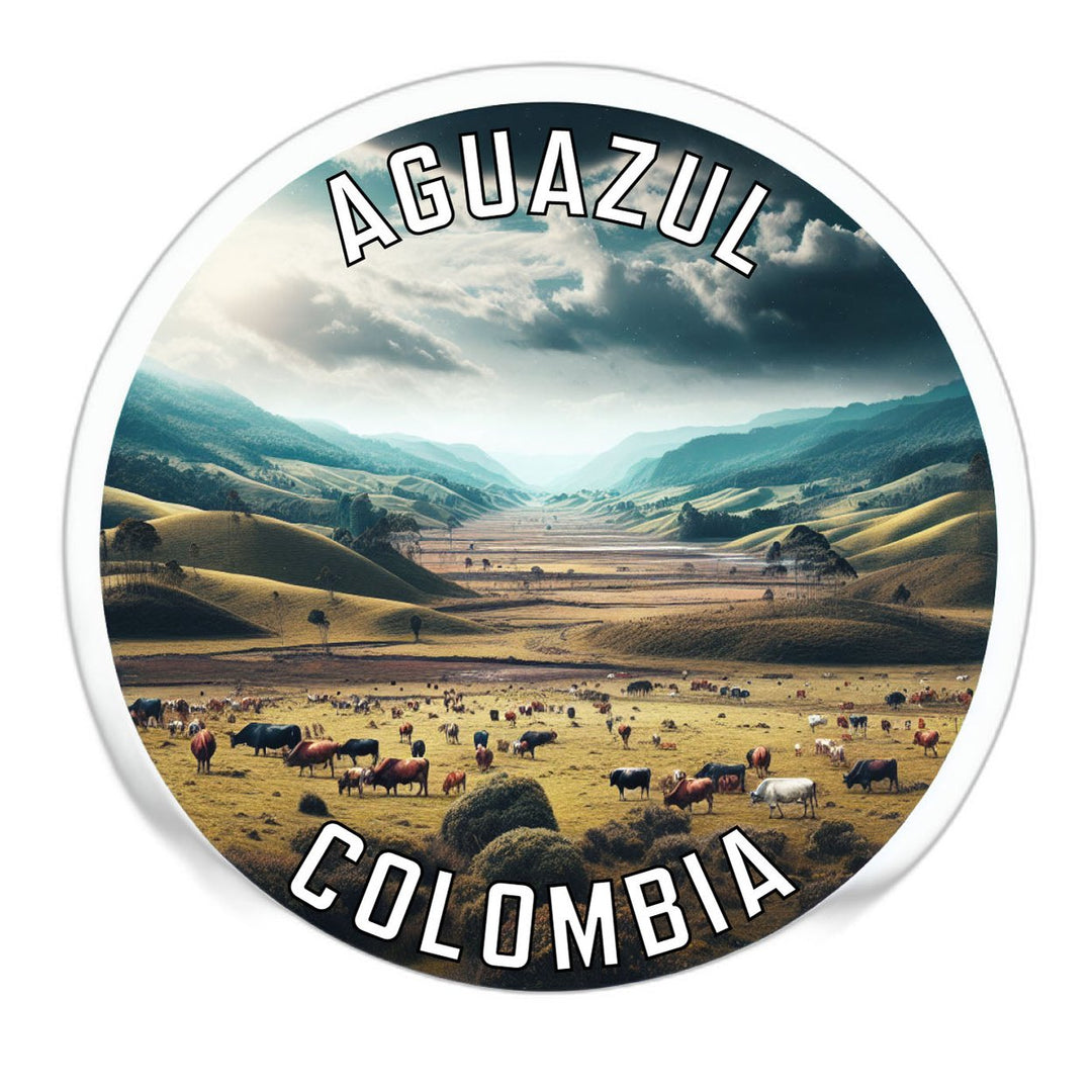 Aguazul Colombia Souvenir Die Cut Flat Magnet Image 1