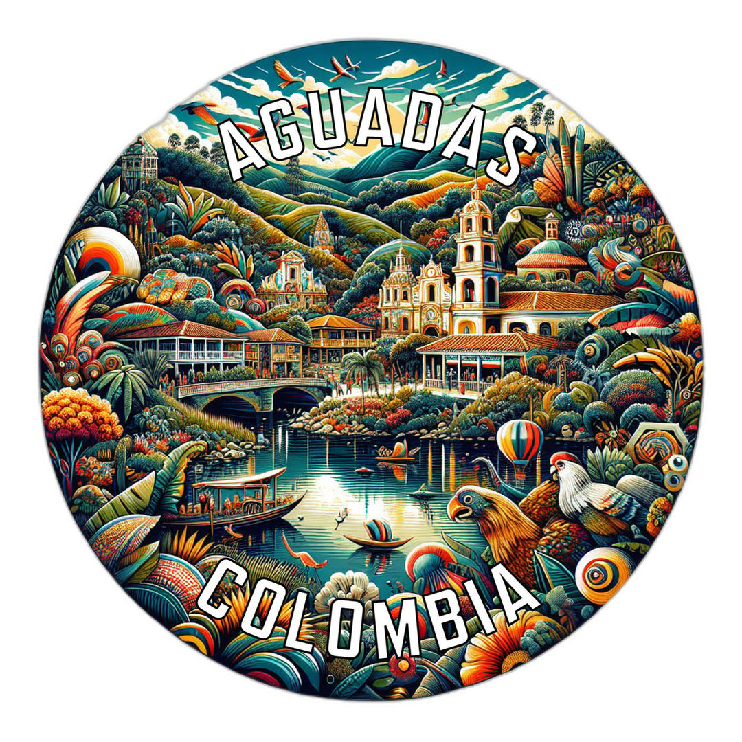 Aguadas Colombia Souvenir Die Cut Flat Magnet Image 1