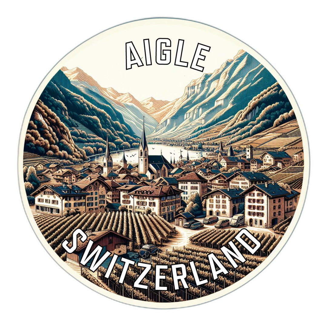 Aigle Switzerland Souvenir Die Cut Flat Magnet Image 1