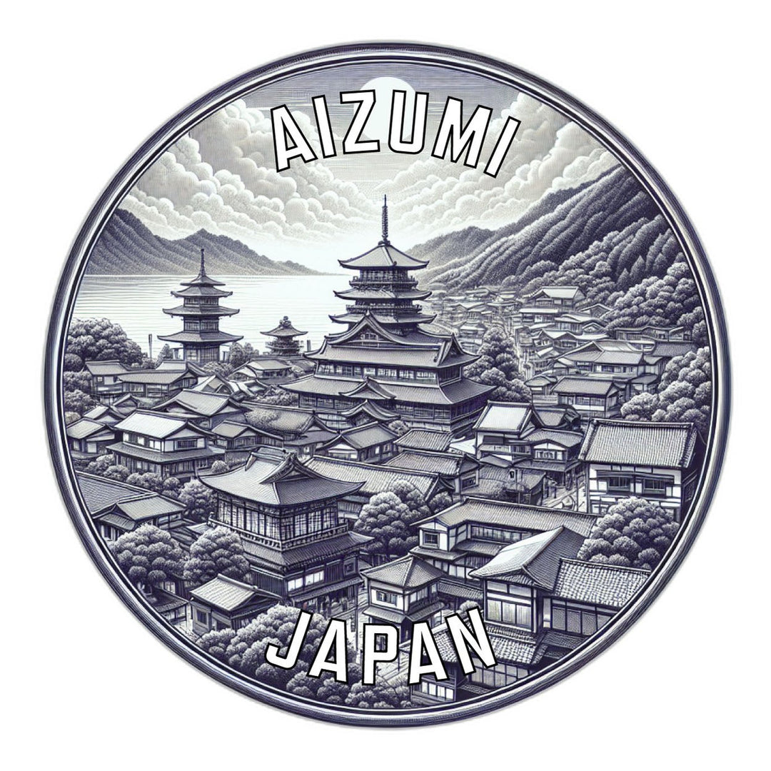 Aizumi Japan Souvenir Die Cut Flat Magnet Image 1