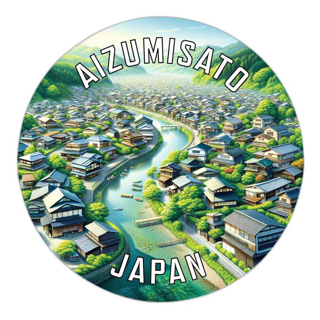 Aizumisato Japan Souvenir Die Cut Flat Magnet Image 1