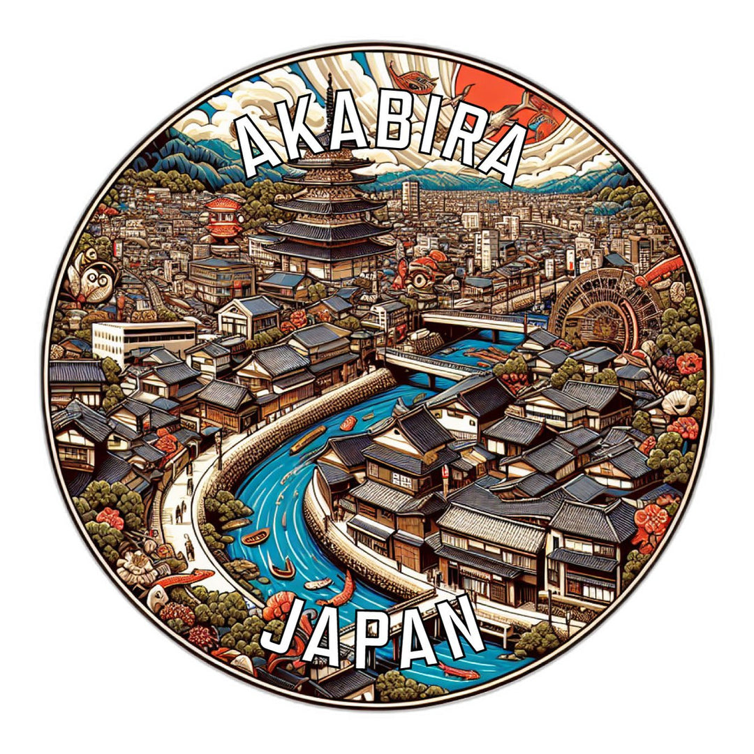 Akabira Japan Souvenir Die Cut Flat Magnet Image 1