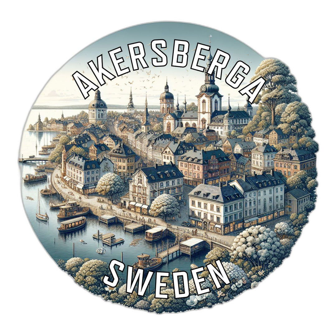 Akersberga Sweden Souvenir Die Cut Flat Magnet Image 1