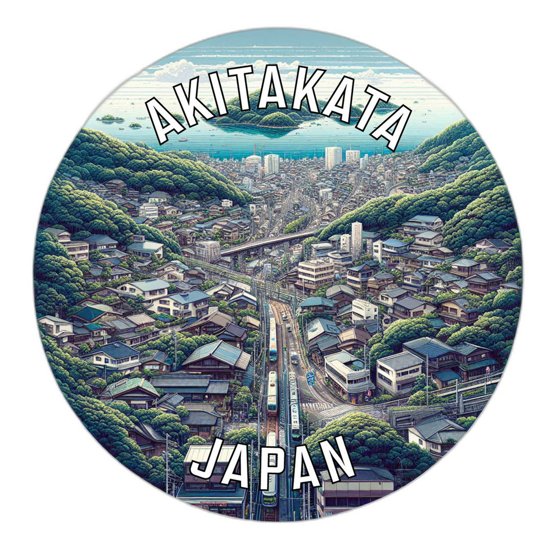 Akitakata Japan Souvenir Die Cut Flat Magnet Image 1