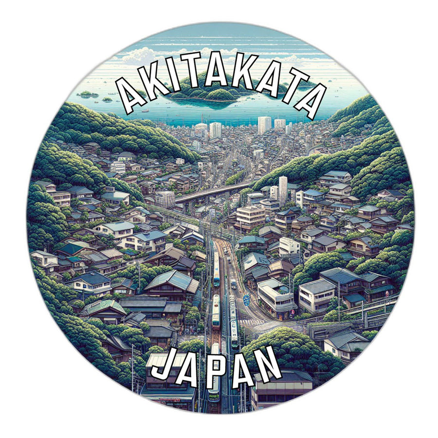 Akitakata Japan Souvenir Die Cut Flat Magnet Image 1