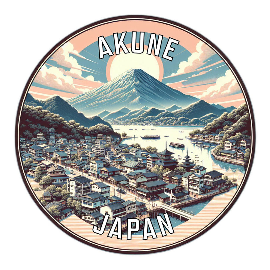 Akune Japan Souvenir Die Cut Flat Magnet Image 1