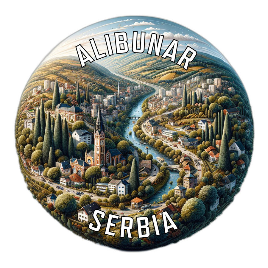 Alibunar Serbia Souvenir Die Cut Flat Magnet Image 1