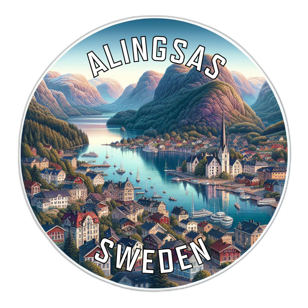 Alingsas Sweden Souvenir Die Cut Flat Magnet Image 1