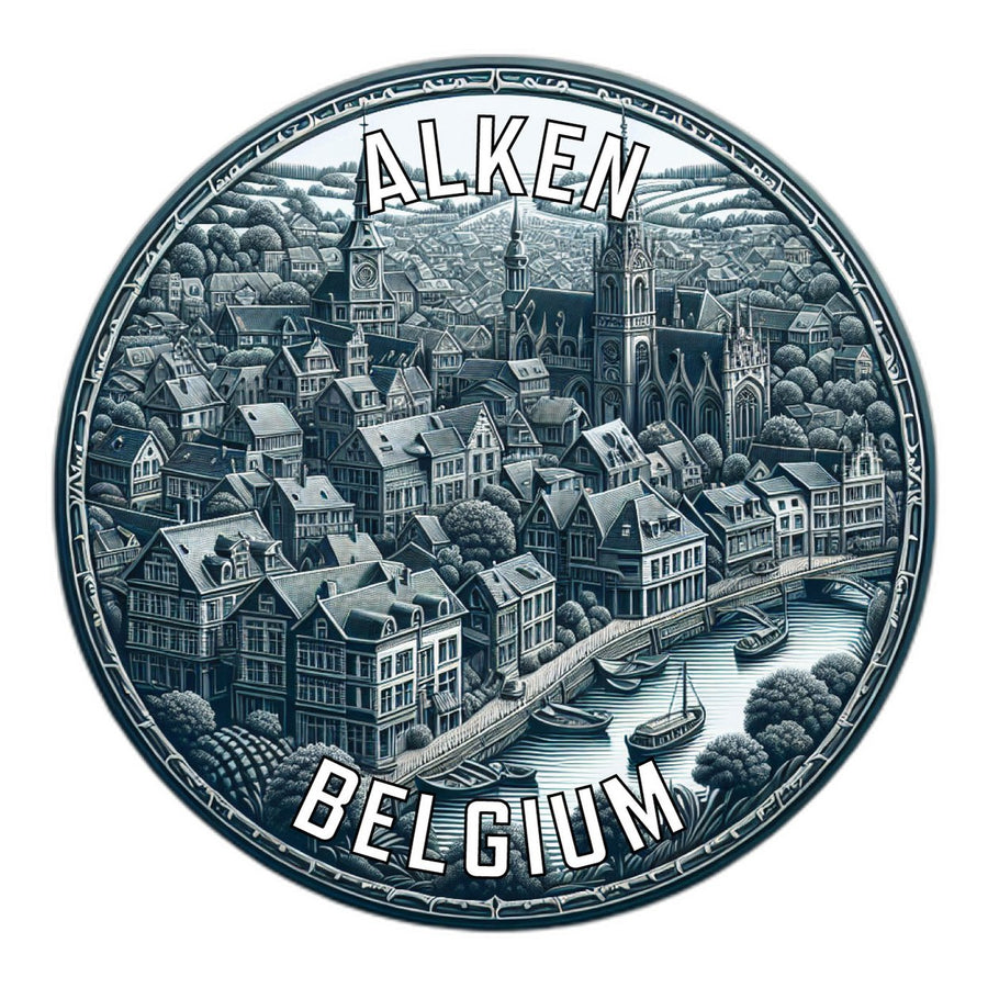 Alken Belgium Souvenir Die Cut Flat Magnet Image 1