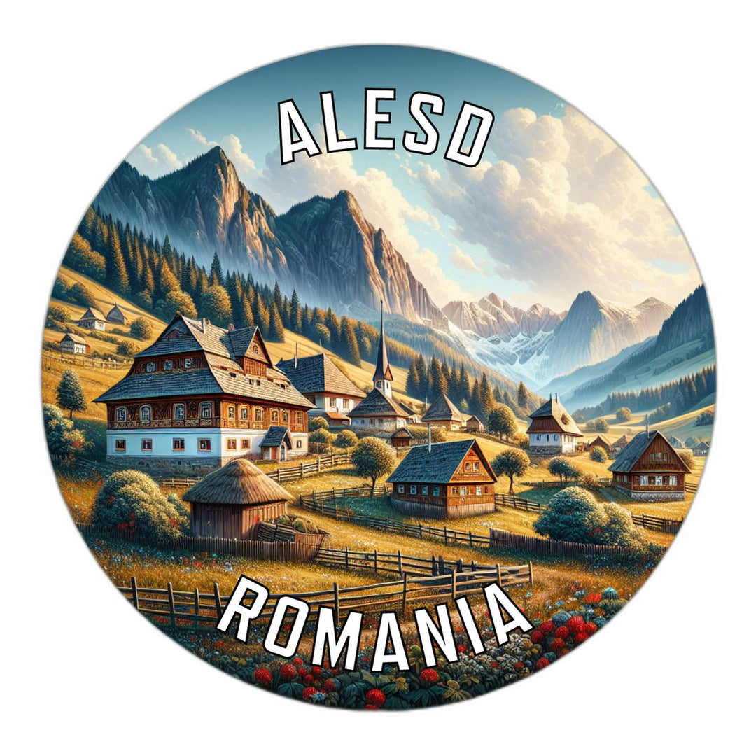 Alesd Romania Souvenir Die Cut Flat Magnet Image 1