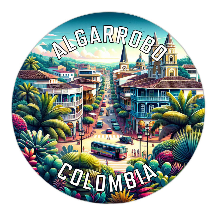 Algarrobo Colombia Souvenir Die Cut Flat Magnet Image 1