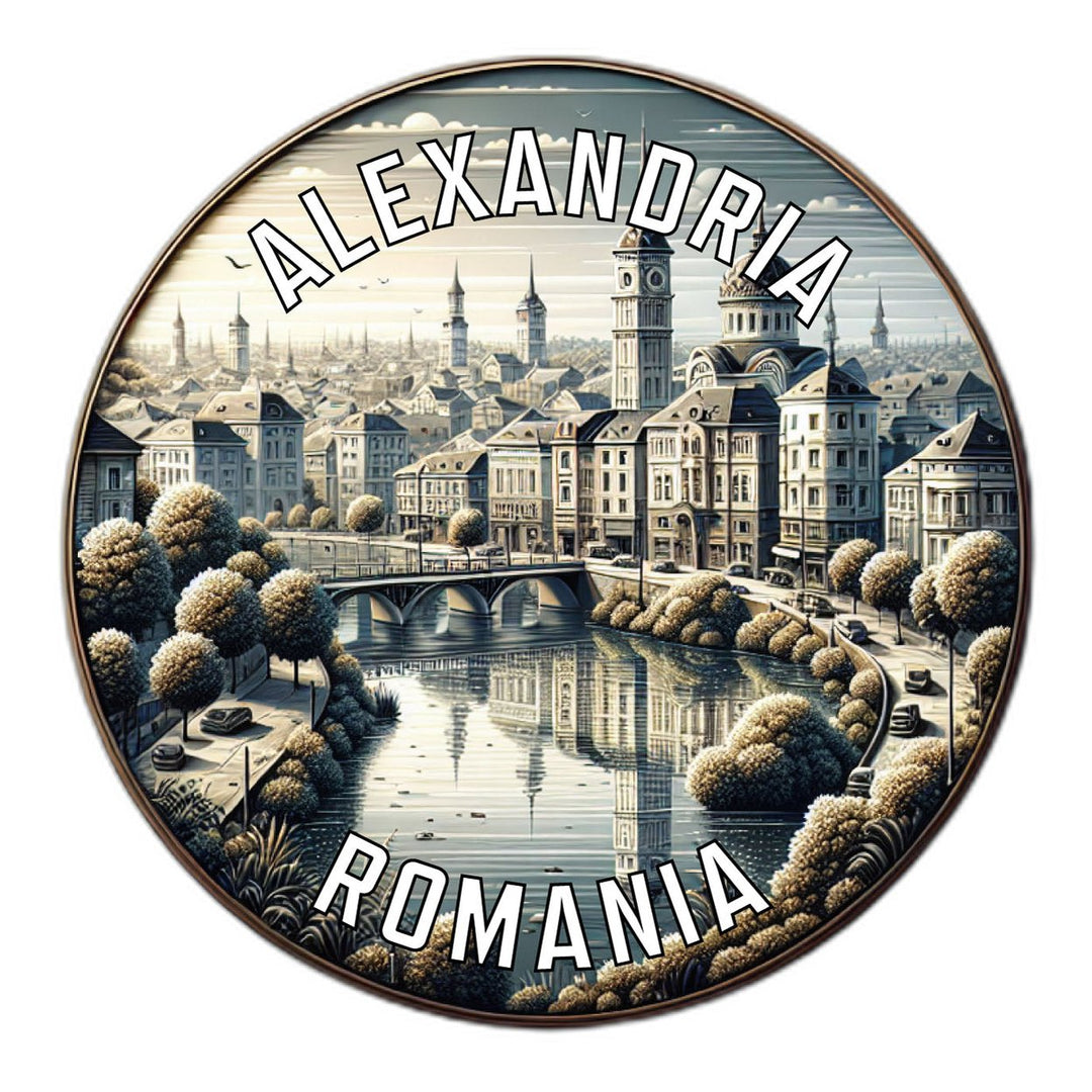 Alexandria Romania Souvenir Die Cut Flat Magnet Image 1