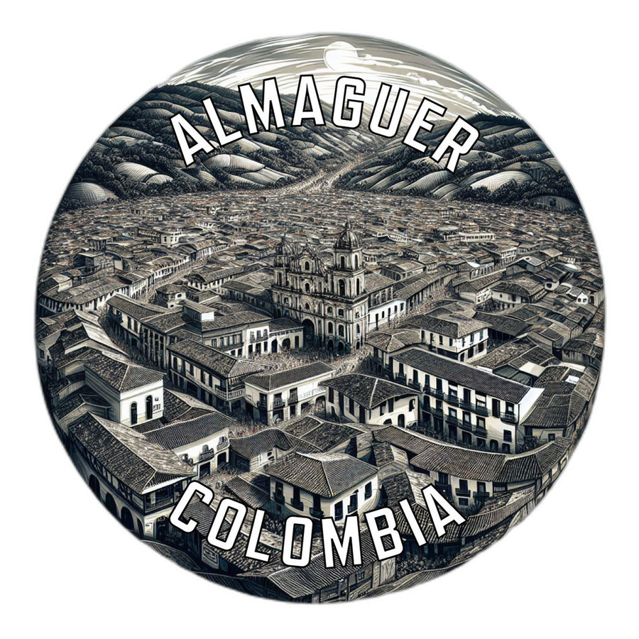 Almaguer Colombia Souvenir Die Cut Flat Magnet Image 1