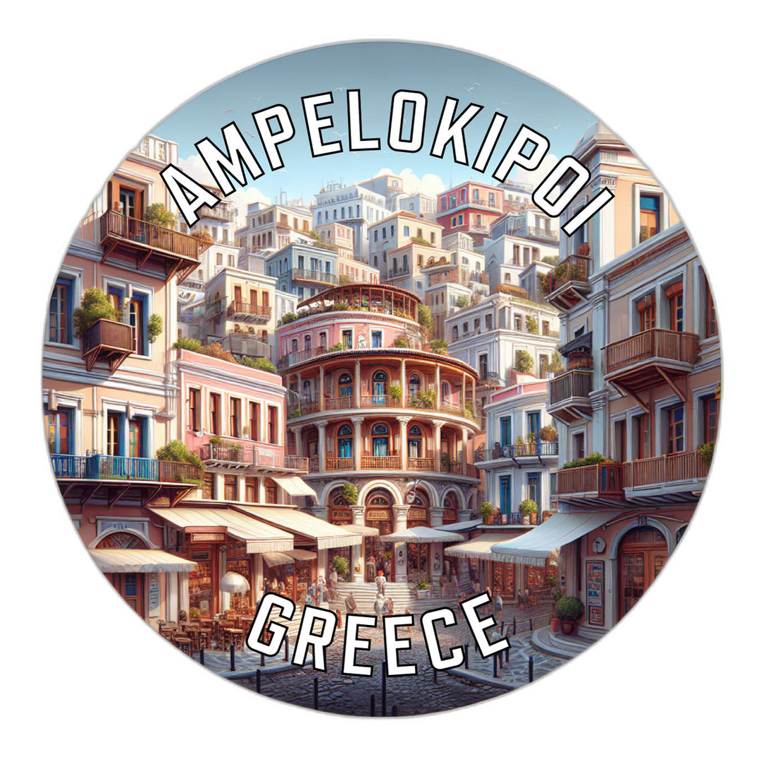 Ampelokipoi Greece Souvenir Die Cut Flat Magnet Image 1