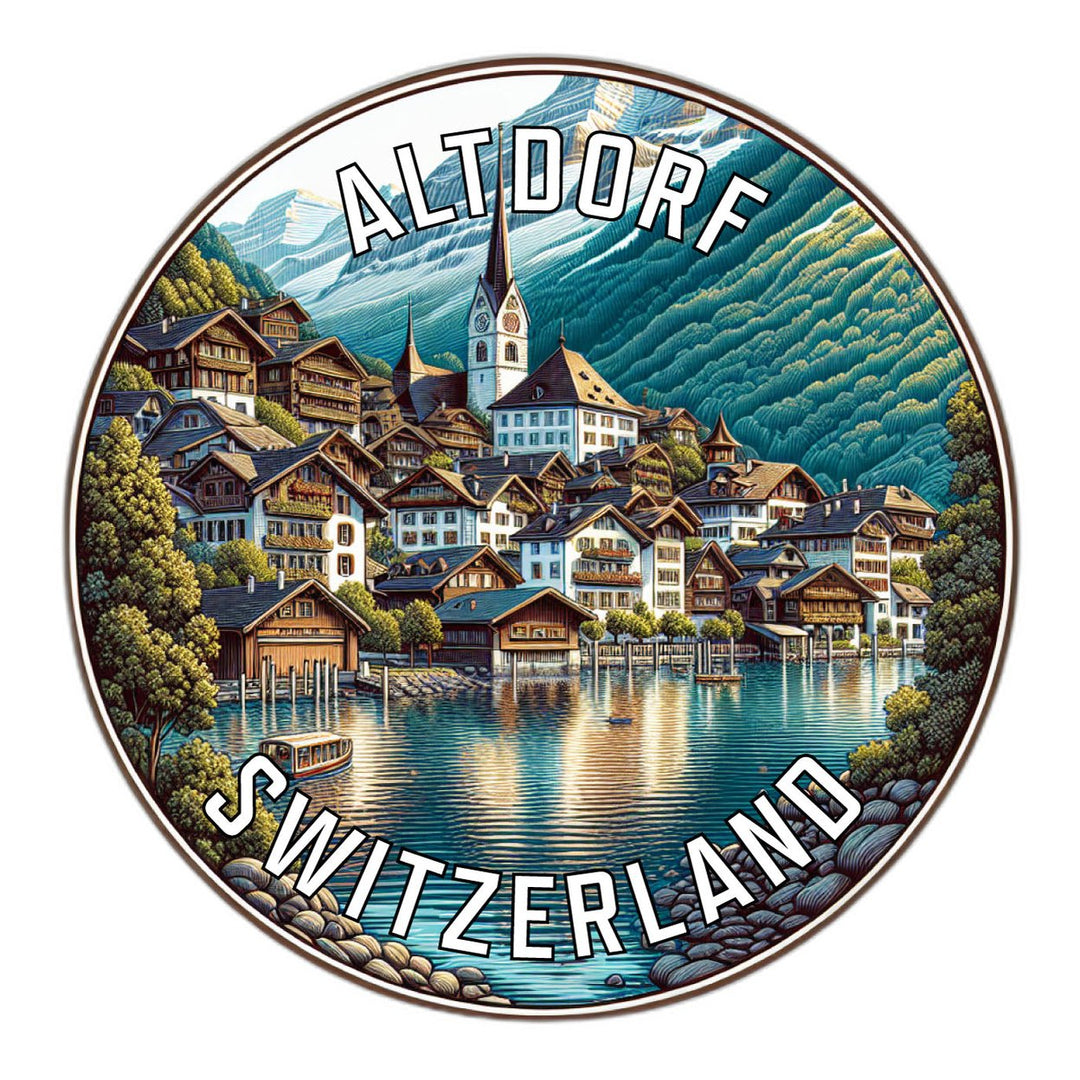 Altdorf Switzerland Souvenir Die Cut Flat Magnet Image 1