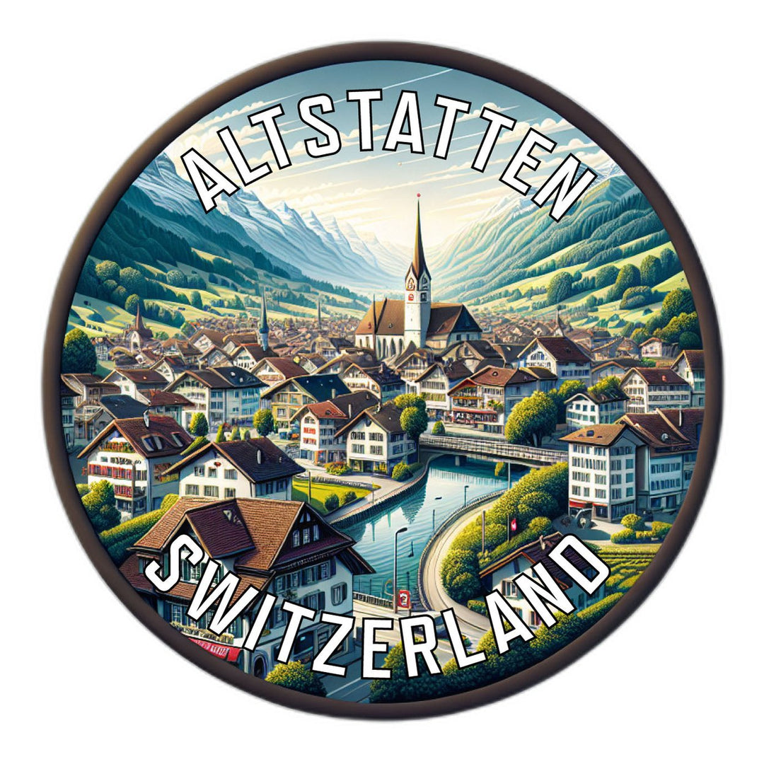 Altstatten Switzerland Souvenir Die Cut Flat Magnet Image 1