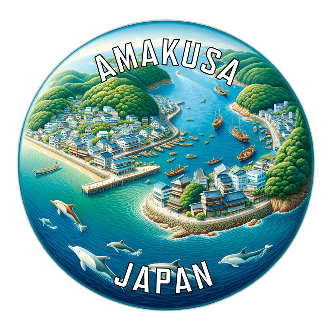 Amakusa Japan Souvenir Die Cut Flat Magnet Image 1