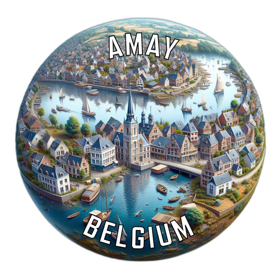 Amay Belgium Souvenir Die Cut Flat Magnet Image 1