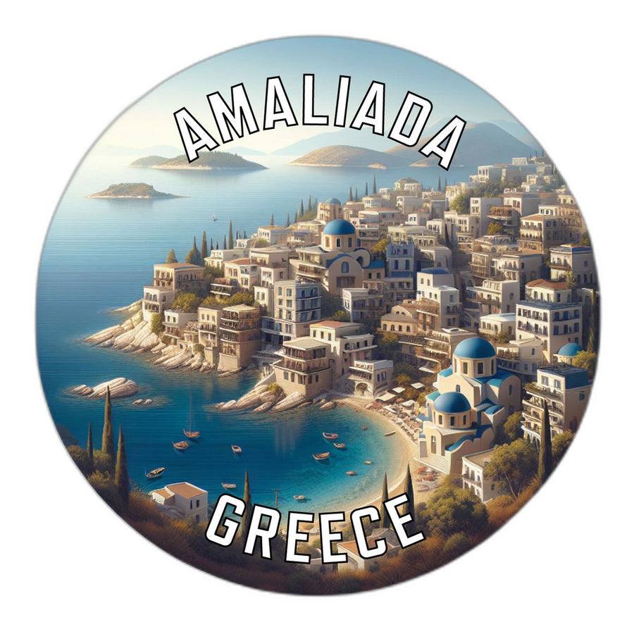 Amaliada Greece Souvenir Die Cut Flat Magnet Image 1