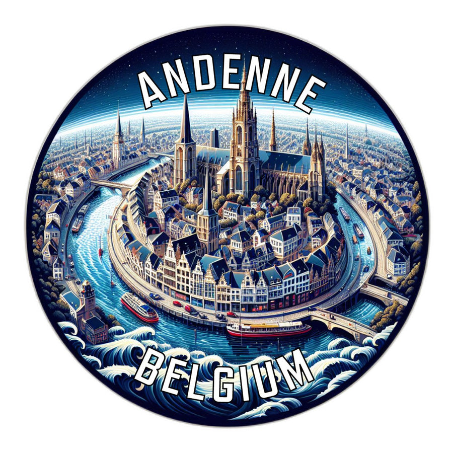 Andenne Belgium Souvenir Die Cut Flat Magnet Image 1