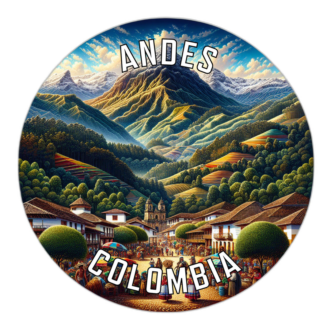 Andes Colombia Souvenir Die Cut Flat Magnet Image 1