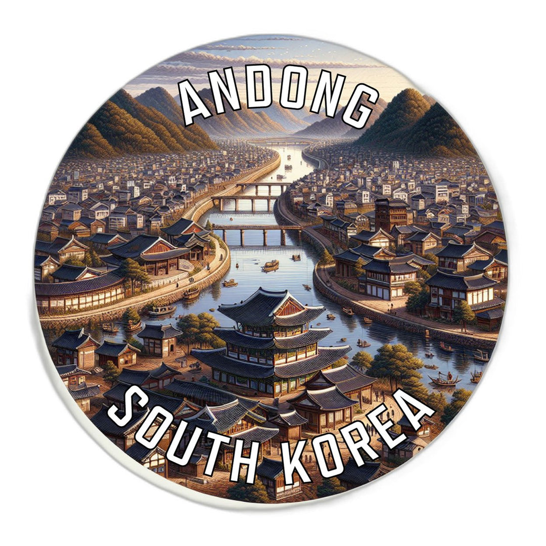 Andong Korea South Souvenir Die Cut Flat Magnet Image 1