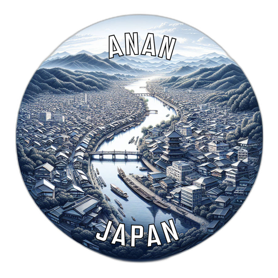 Anan Japan Souvenir Die Cut Flat Magnet Image 1