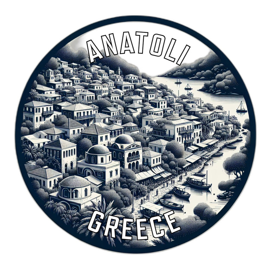 Anatoli Greece Souvenir Die Cut Flat Magnet Image 1