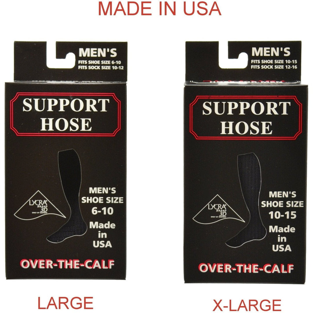 Nylon Support Hose Compression Travel Socks Made in USA Image 4