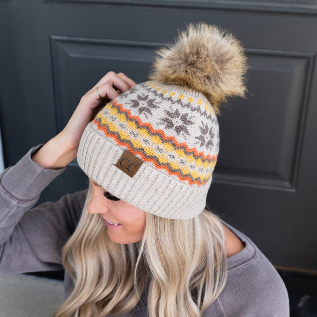 Nordic Fair Isle Beanie Image 12