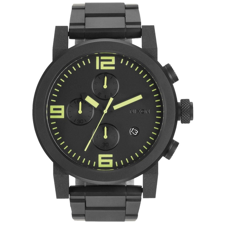 Nixon Mens The Ride SS Black Dial Watch - A347-1256 Image 1