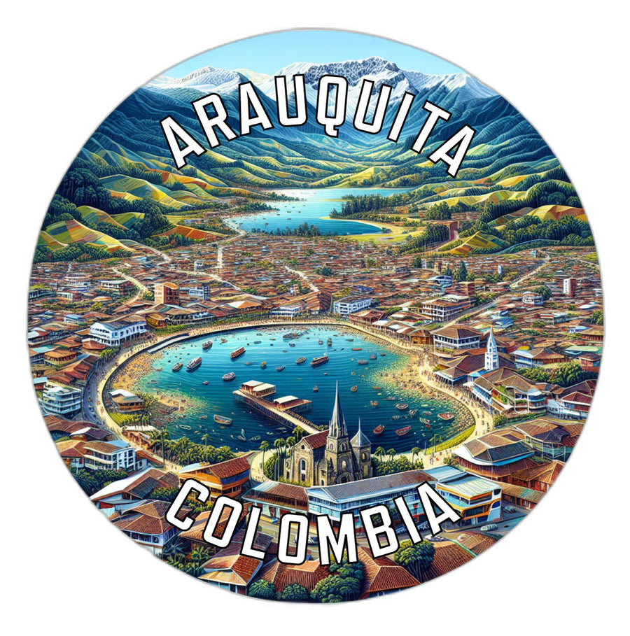 Arauquita Colombia Souvenir Die Cut Flat Magnet Image 1