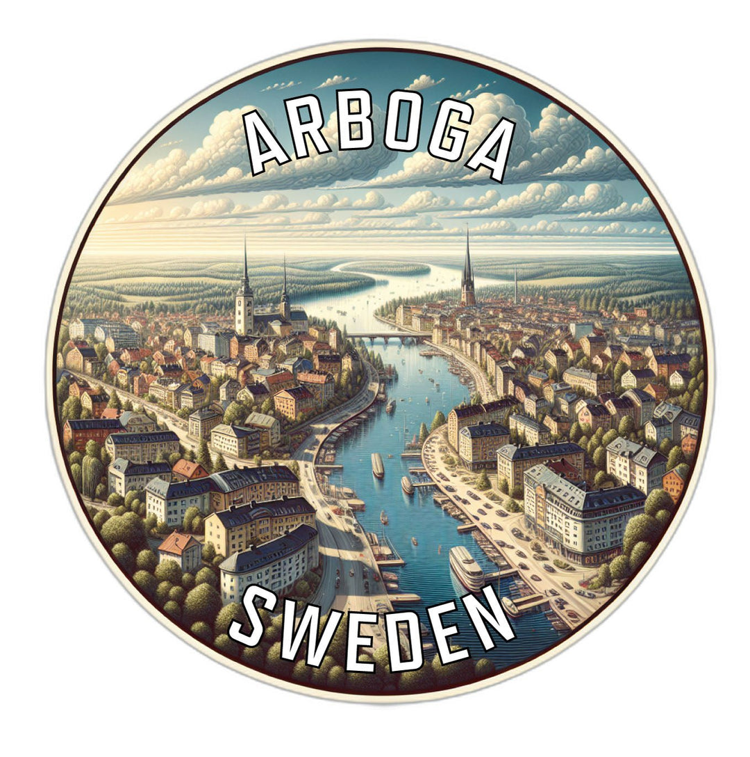 Arboga Sweden Souvenir Die Cut Flat Magnet Image 1