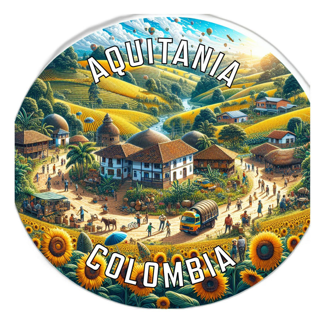 Aquitania Colombia Souvenir Die Cut Flat Magnet Image 1