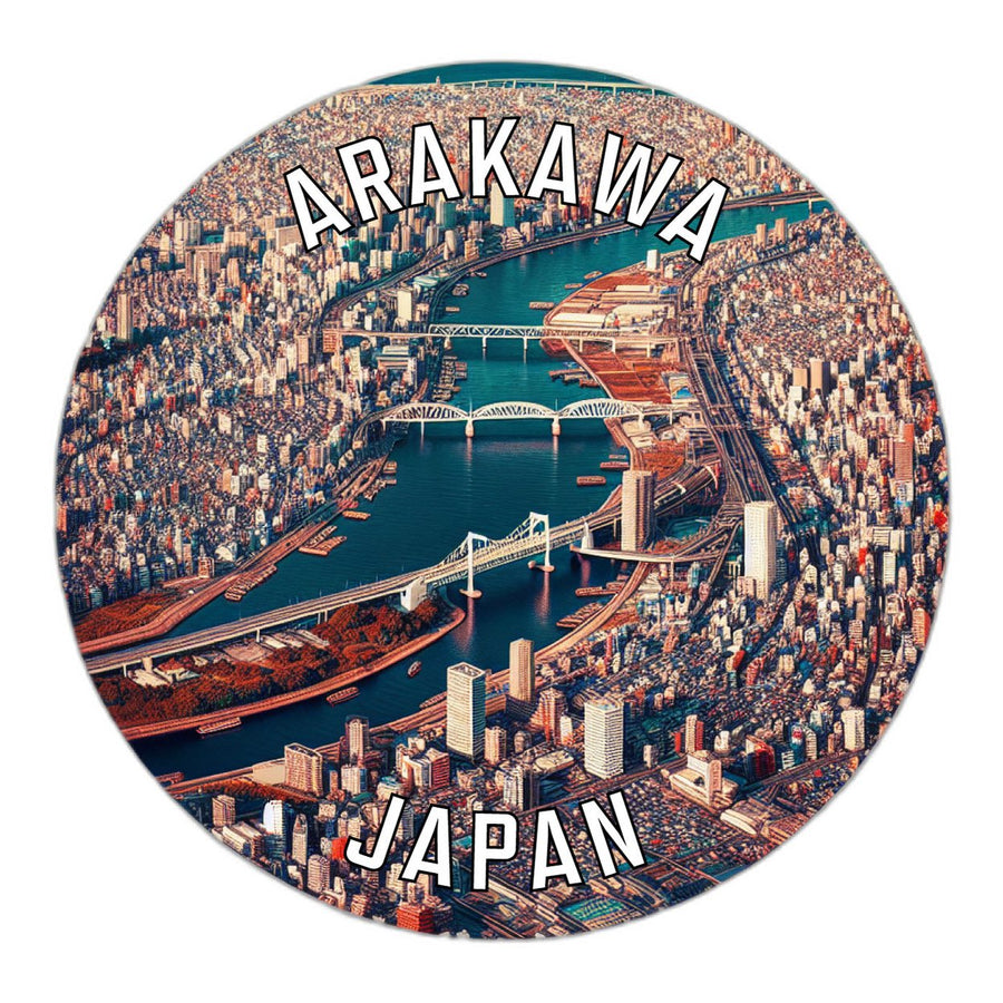 Arakawa Japan Souvenir Die Cut Flat Magnet Image 1