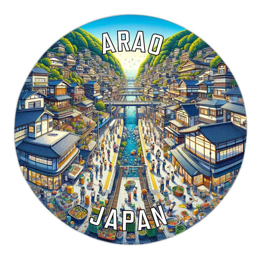 Arao Japan Souvenir Die Cut Flat Magnet Image 1