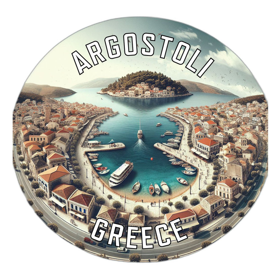 Argostoli Greece Souvenir Die Cut Flat Magnet Image 1