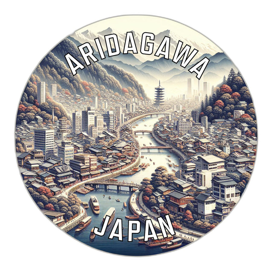 Aridagawa Japan Souvenir Die Cut Flat Magnet Image 1