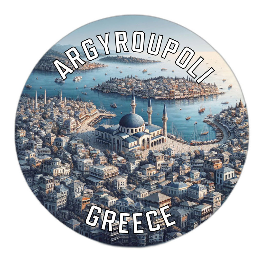 Argyroupoli Greece Souvenir Die Cut Flat Magnet Image 1