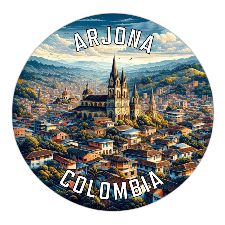 Arjona Colombia Souvenir Die Cut Flat Magnet Image 1