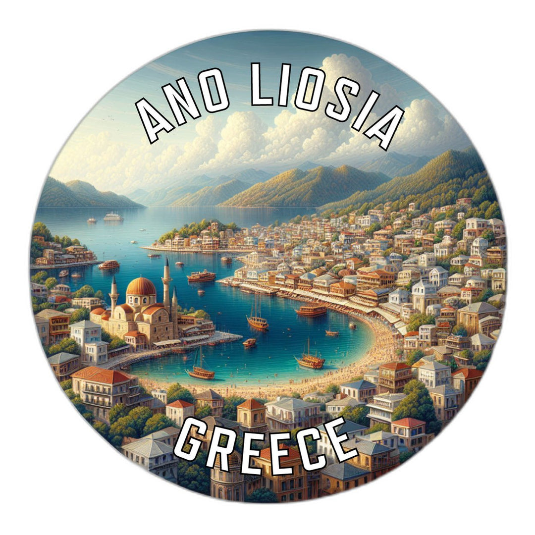 Ano Liosia Greece Souvenir Die Cut Flat Magnet Image 1