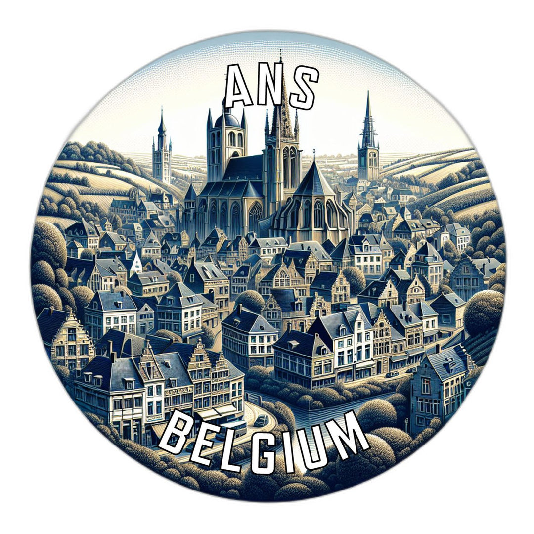 Ans Belgium Souvenir Die Cut Flat Magnet Image 1