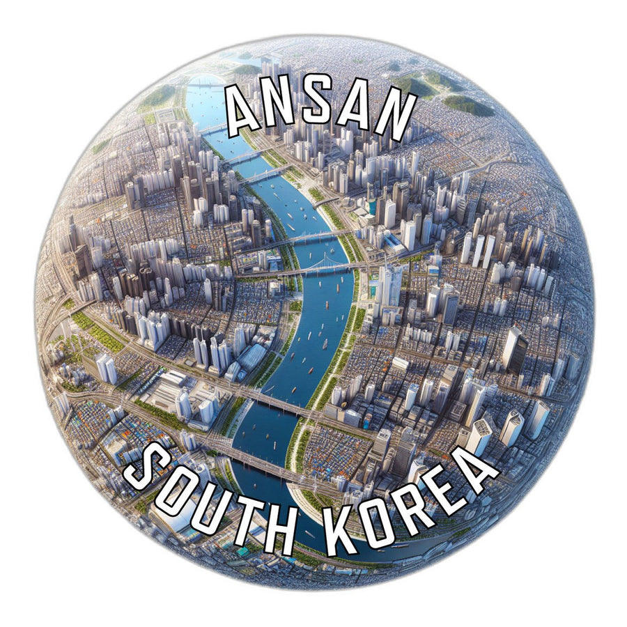 Ansan Korea South Souvenir Die Cut Flat Magnet Image 1