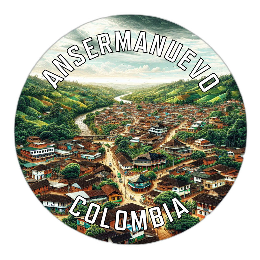 Ansermanuevo Colombia Souvenir Die Cut Flat Magnet Image 1