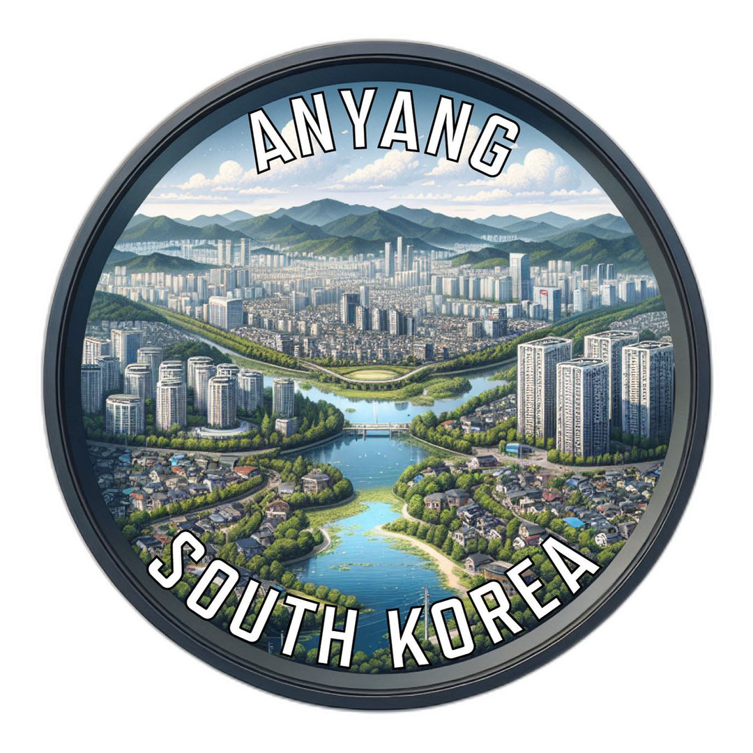 Anyang Korea South Souvenir Die Cut Flat Magnet Image 1