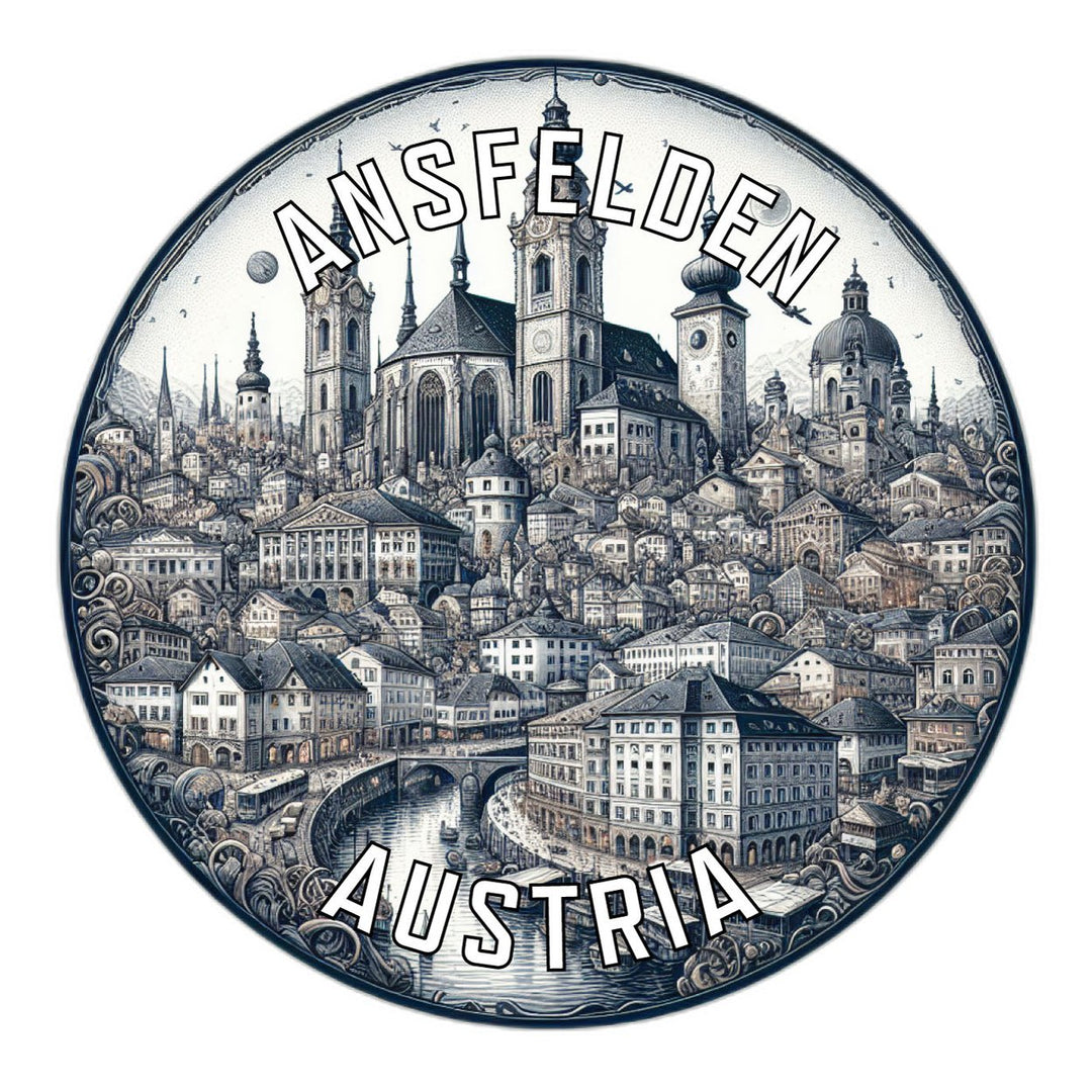 Ansfelden Austria Souvenir Die Cut Flat Magnet Image 1