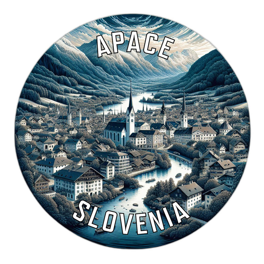 Apace Slovenia Souvenir Die Cut Flat Magnet Image 1