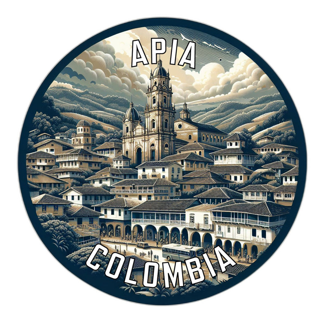 Apia Colombia Souvenir Die Cut Flat Magnet Image 1