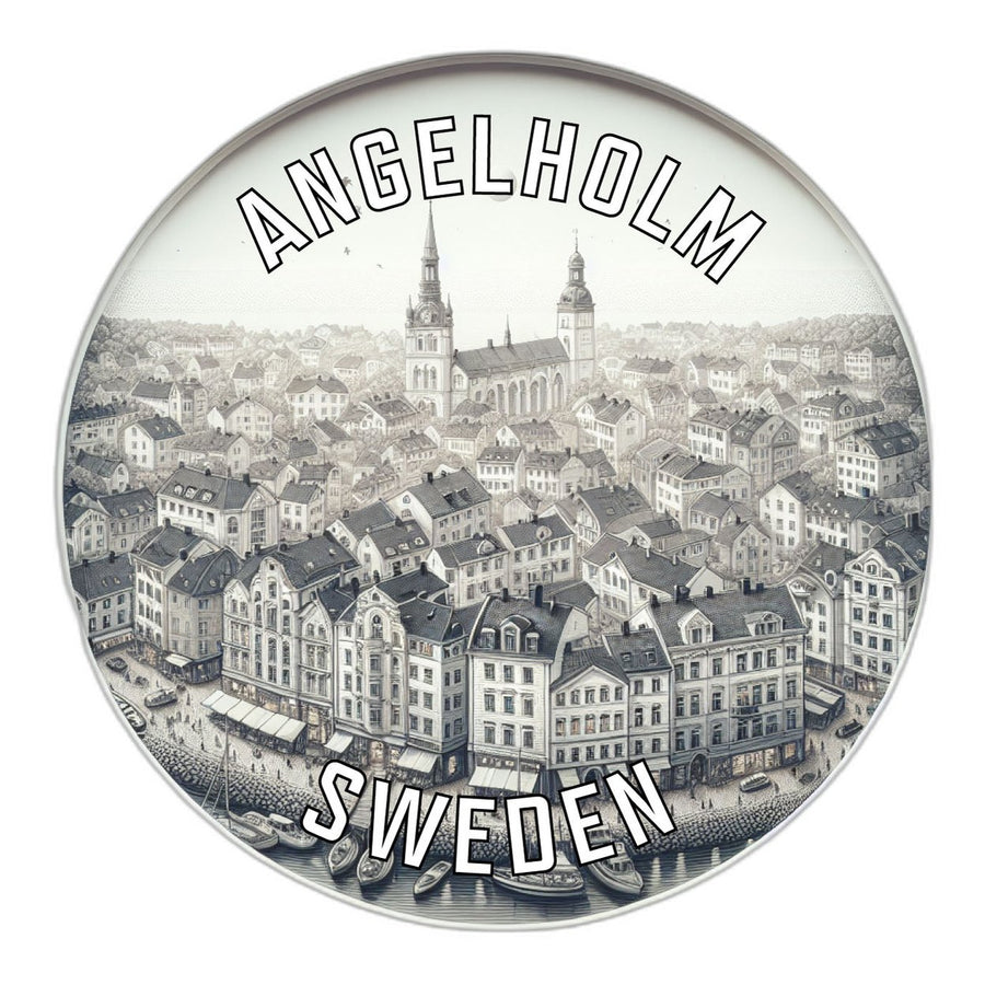 Angelholm Sweden Souvenir Die Cut Flat Magnet Image 1